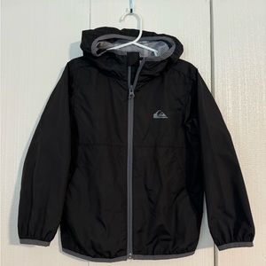 Little boys size 5 Quiksilver windbreaker black lightweight